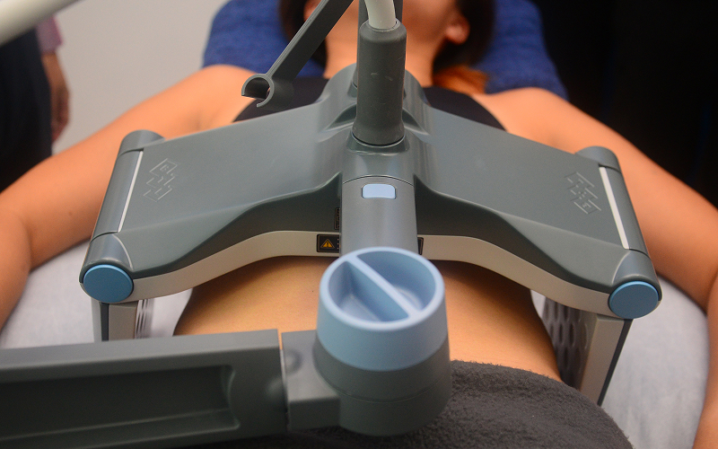 Patient undergoing Vanquish therapy